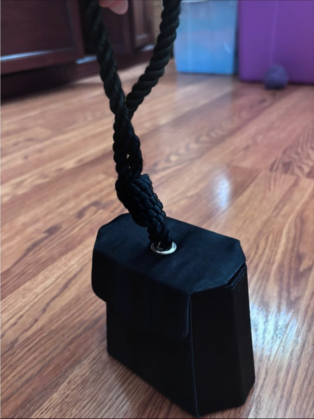 Black Rope Handle Mini Bag